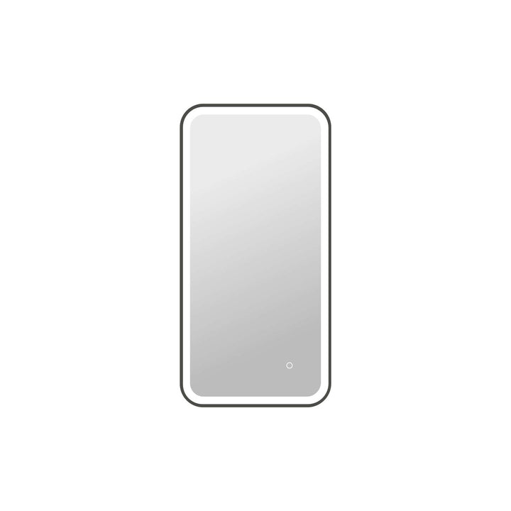 40 Inch Rectangle Led Front And Backlit Wall Mirror In Black by Elegant Kitchen and Bath