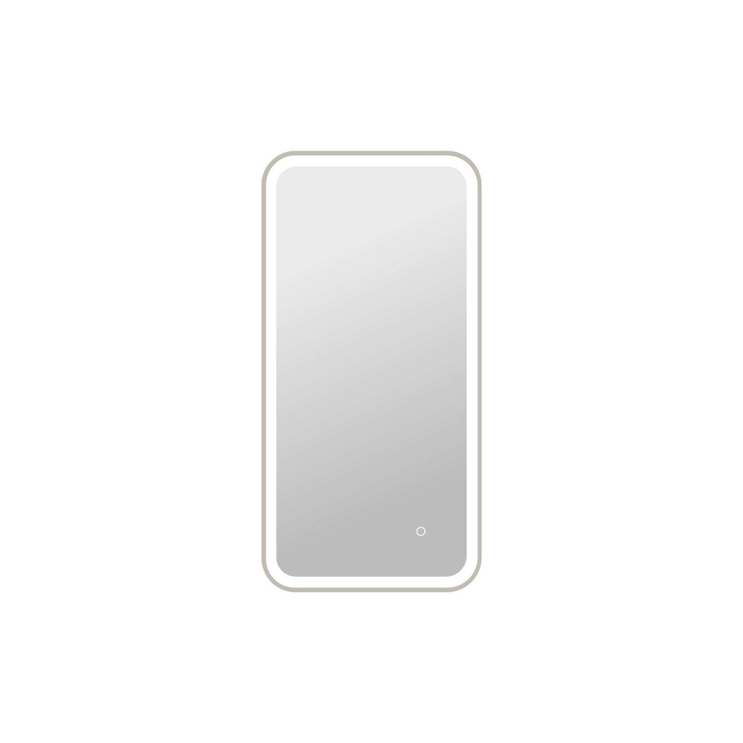 40 Inch Rectangle Led Front And Backlit Wall Mirror In Silver by Elegant Kitchen and Bath