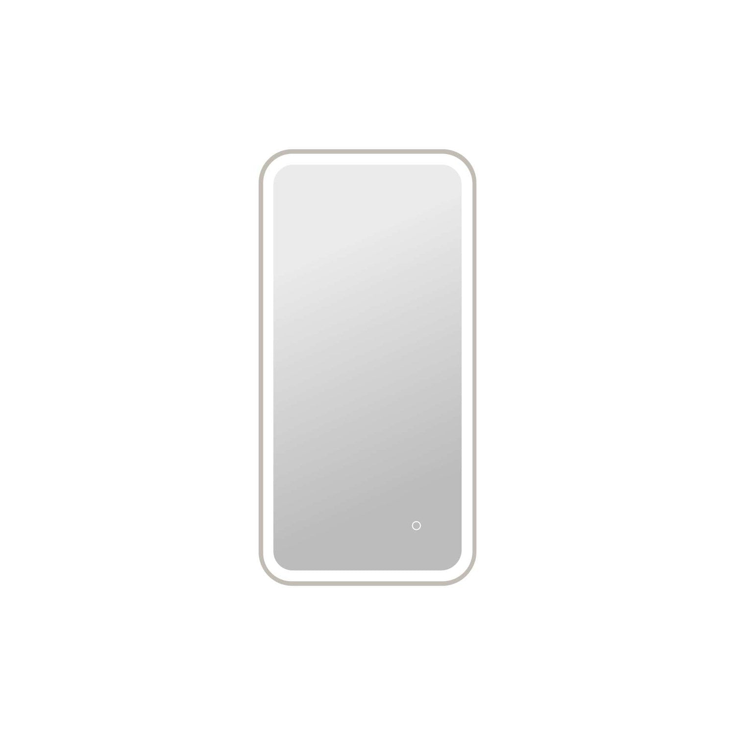 40 Inch Rectangle Led Front And Backlit Wall Mirror In Silver by Elegant Kitchen and Bath