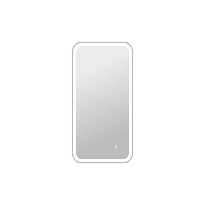 40 Inch Rectangle Led Front And Backlit Wall Mirror In Silver by Elegant Kitchen and Bath