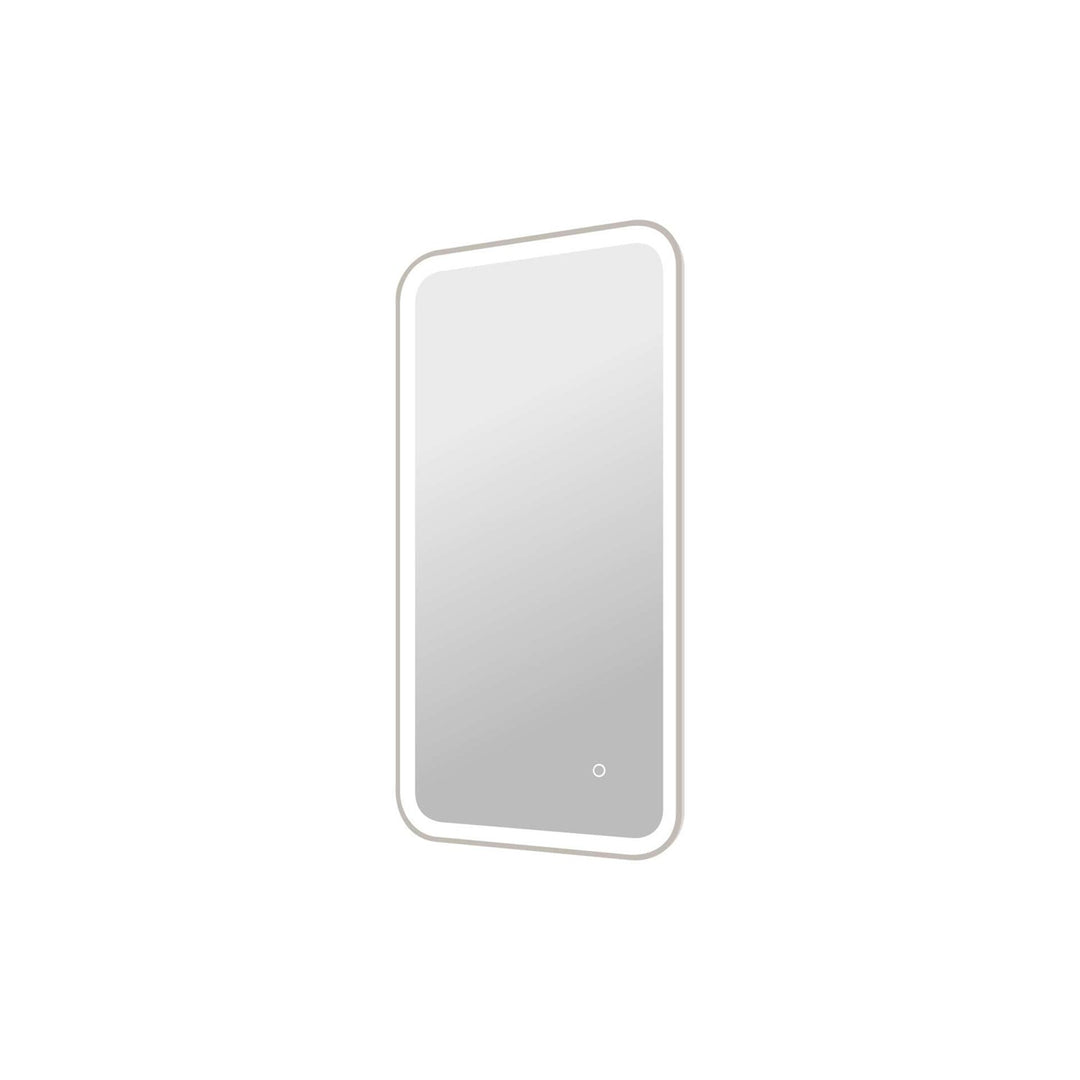40 Inch Rectangle Led Front And Backlit Wall Mirror In Silver