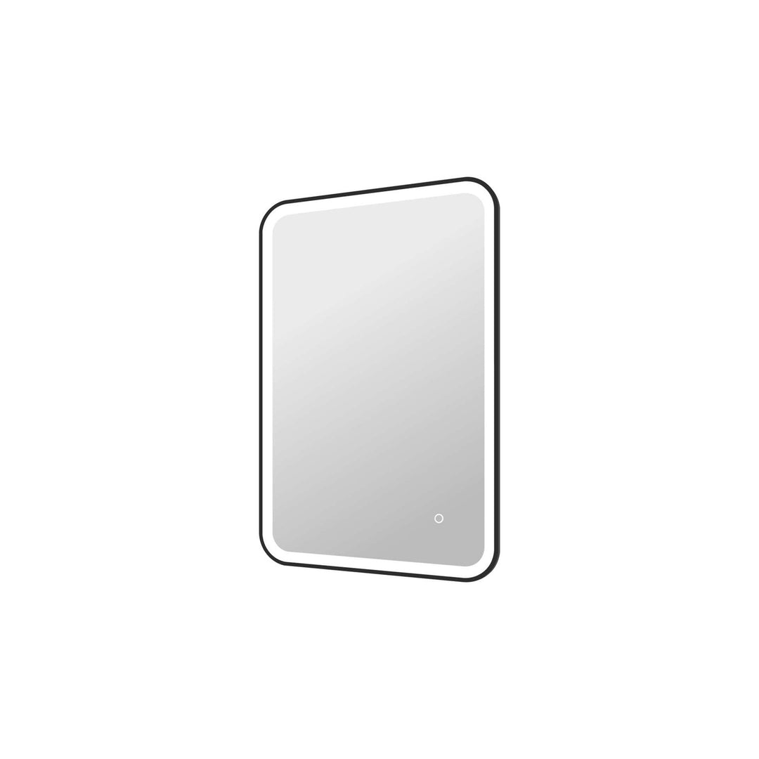 36 Inch Rectangle Led Front And Backlit Wall Mirror In Black