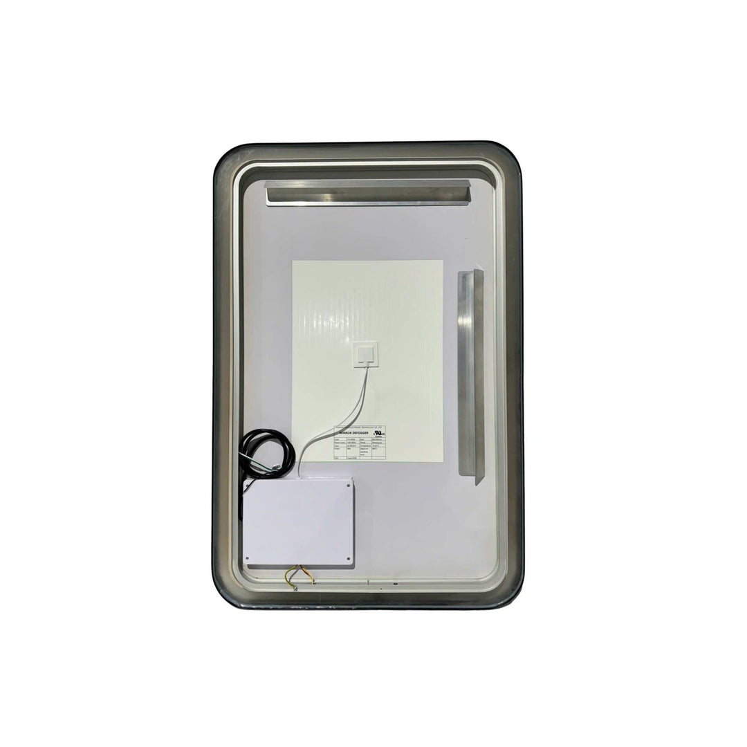 36 Inch Rectangle Led Front And Backlit Wall Mirror In Black