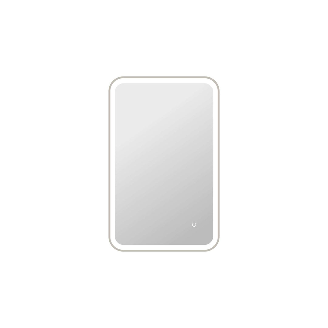 36 Inch Rectangle Led Front And Backlit Wall Mirror In Silver by Elegant Kitchen and Bath