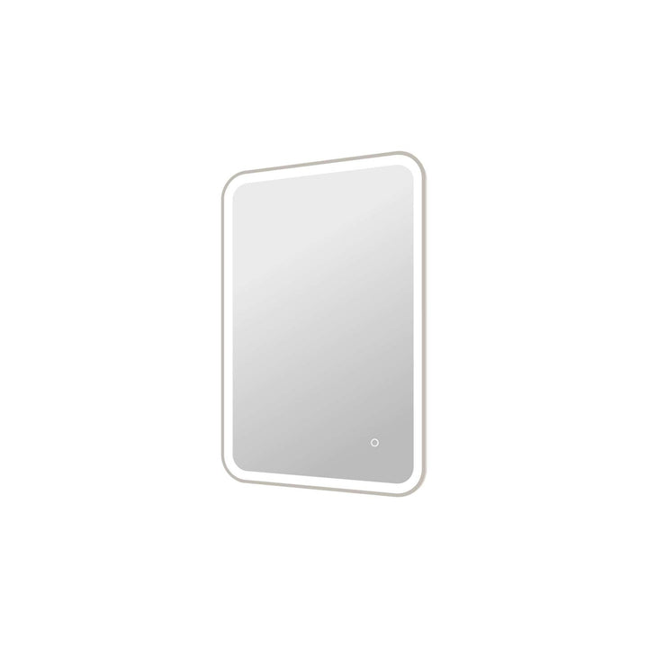 36 Inch Rectangle Led Front And Backlit Wall Mirror In Silver