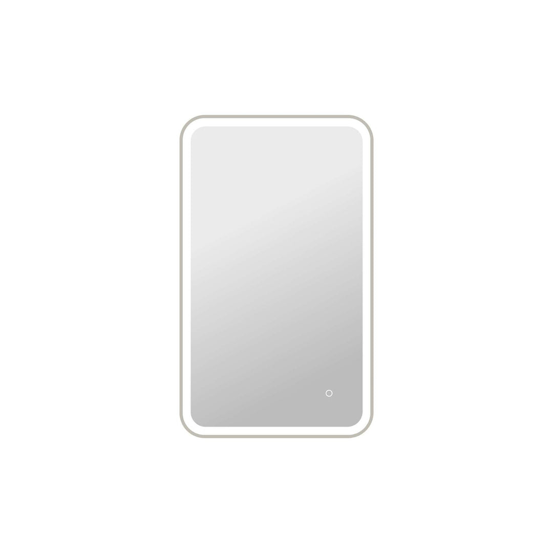40 Inch Rectangle Led Front And Backlit Wall Mirror In Silver by Elegant Kitchen and Bath
