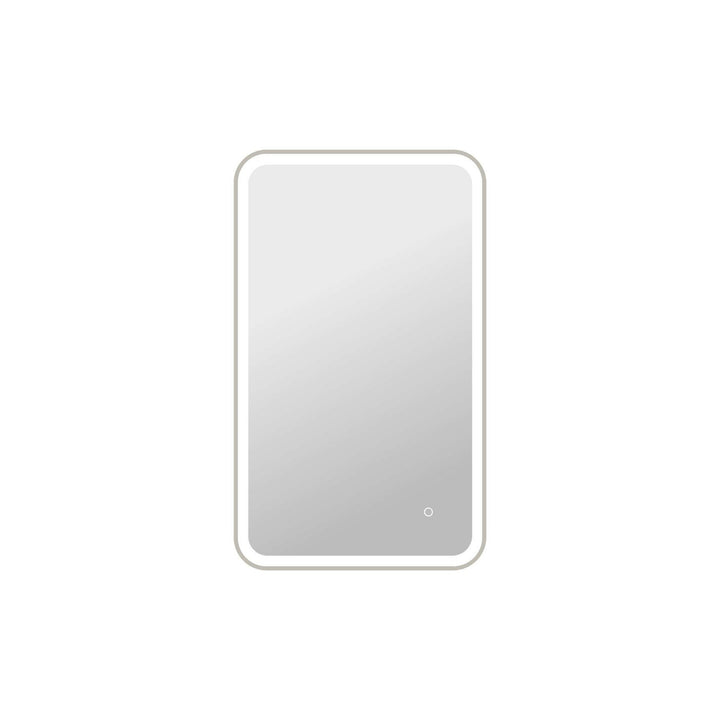 40 Inch Rectangle Led Front And Backlit Wall Mirror In Silver by Elegant Kitchen and Bath