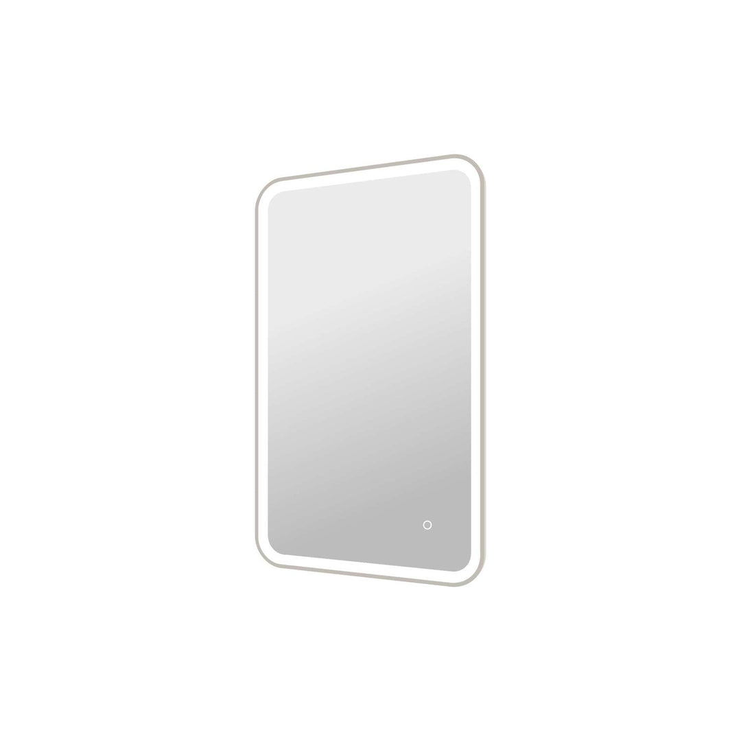40 Inch Rectangle Led Front And Backlit Wall Mirror In Silver