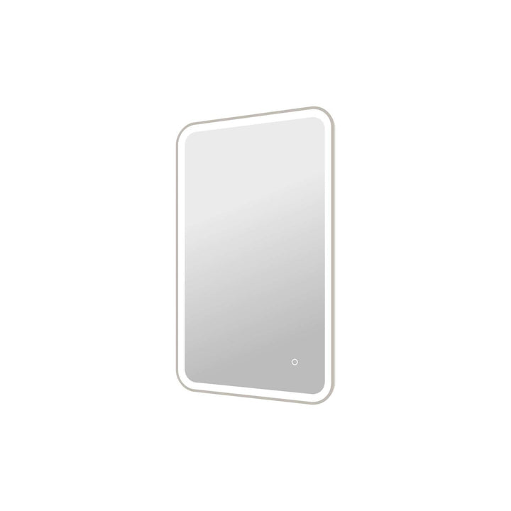 40 Inch Rectangle Led Front And Backlit Wall Mirror In Silver