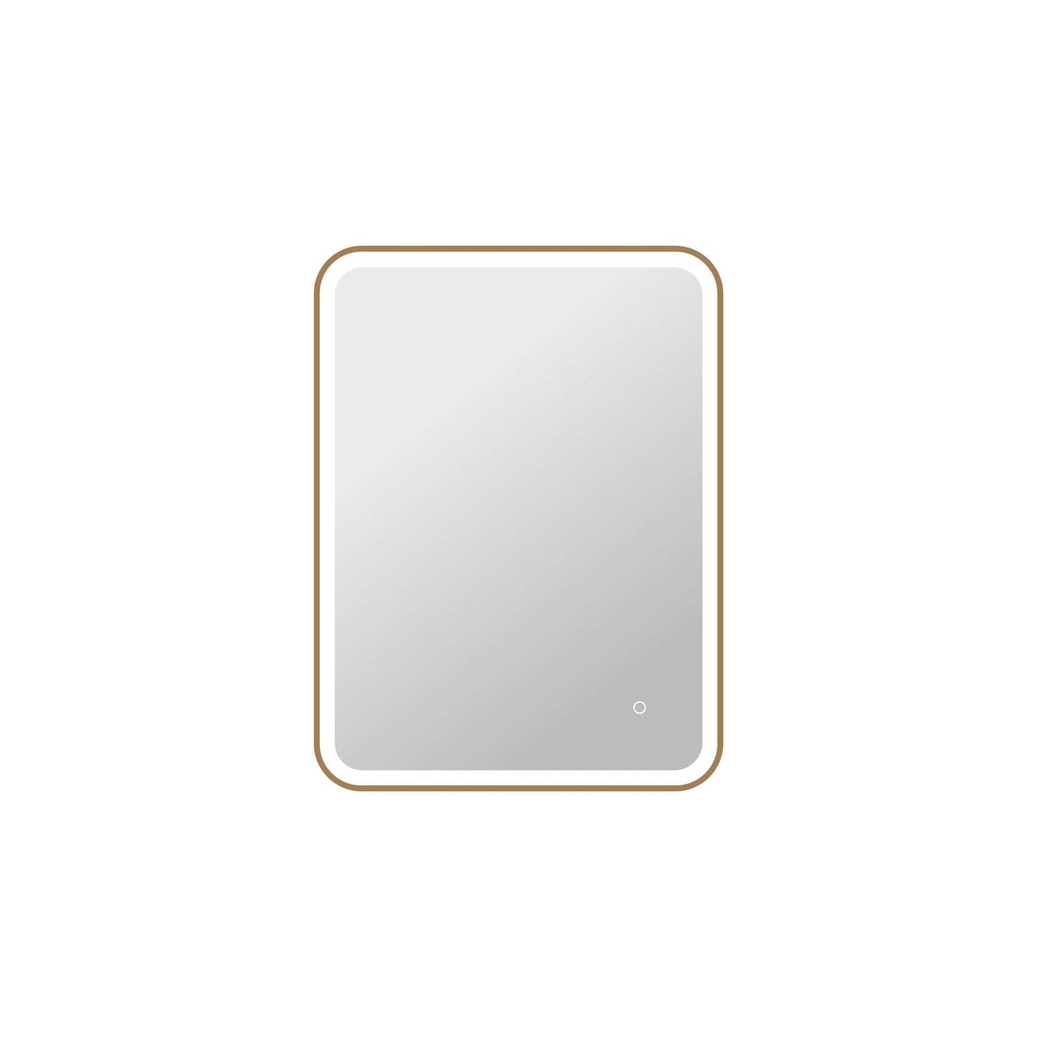 36 Inch Rectangle Led Front And Backlit Wall Mirror In Satin Gold by Elegant Kitchen and Bath