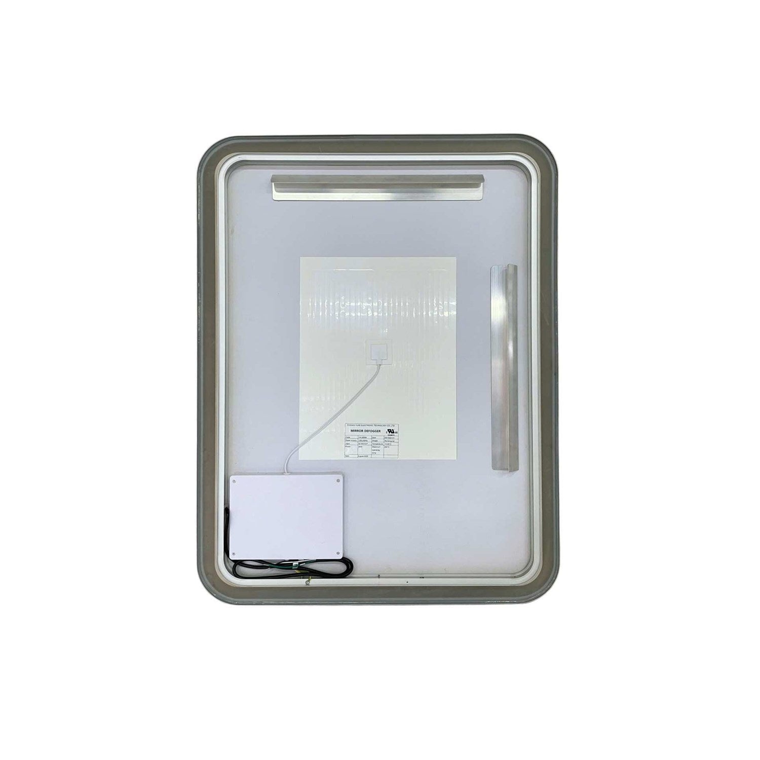 36 Inch Rectangle Led Front And Backlit Wall Mirror In Silver
