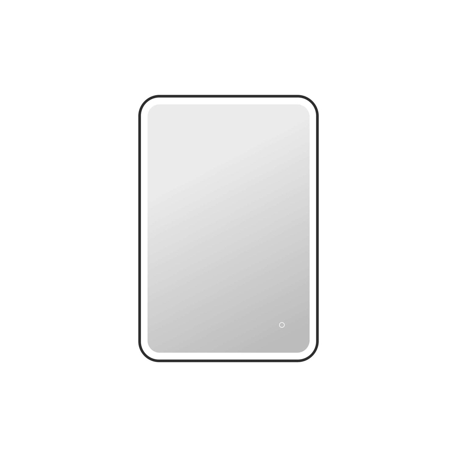 40 Inch Rectangle Led Front And Backlit Wall Mirror In Black by Elegant Kitchen and Bath