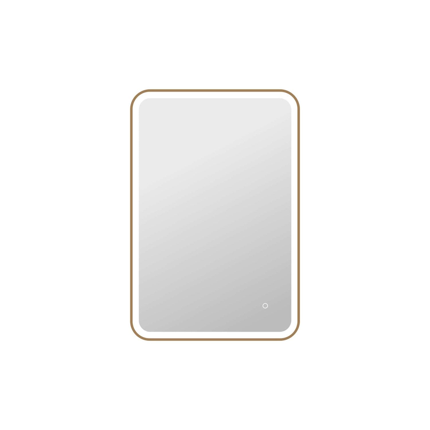 40 Inch Rectangle Led Front And Backlit Wall Mirror In Satin Gold by Elegant Kitchen and Bath