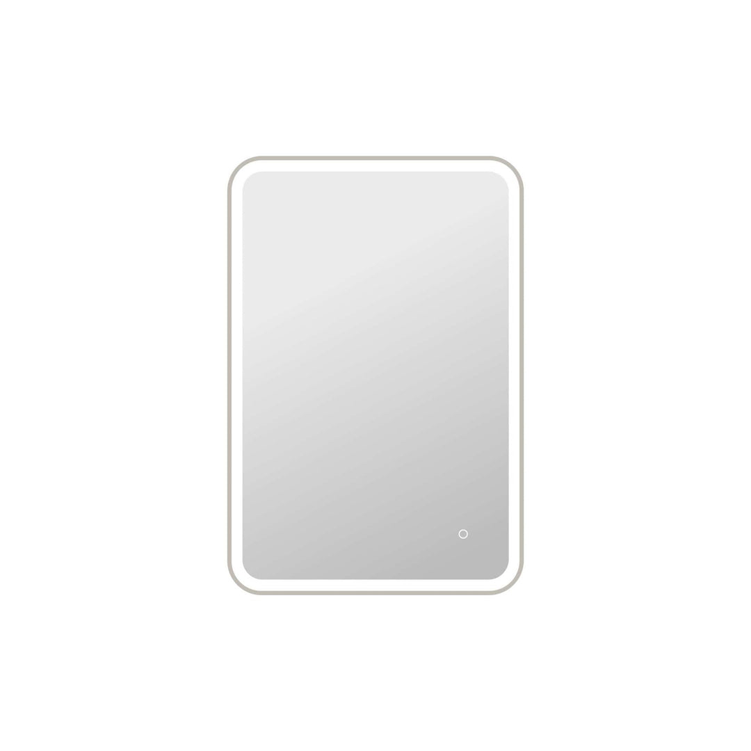 40 Inch Rectangle Led Front And Backlit Wall Mirror In Silver by Elegant Kitchen and Bath