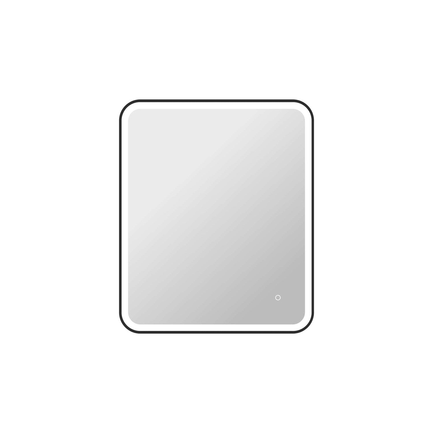 36 Inch Rectangle Led Front And Backlit Wall Mirror In Black by Elegant Kitchen and Bath