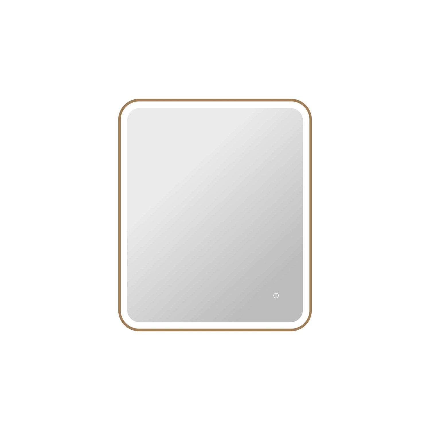 36 Inch Rectangle Led Front And Backlit Wall Mirror In Satin Gold by Elegant Kitchen and Bath