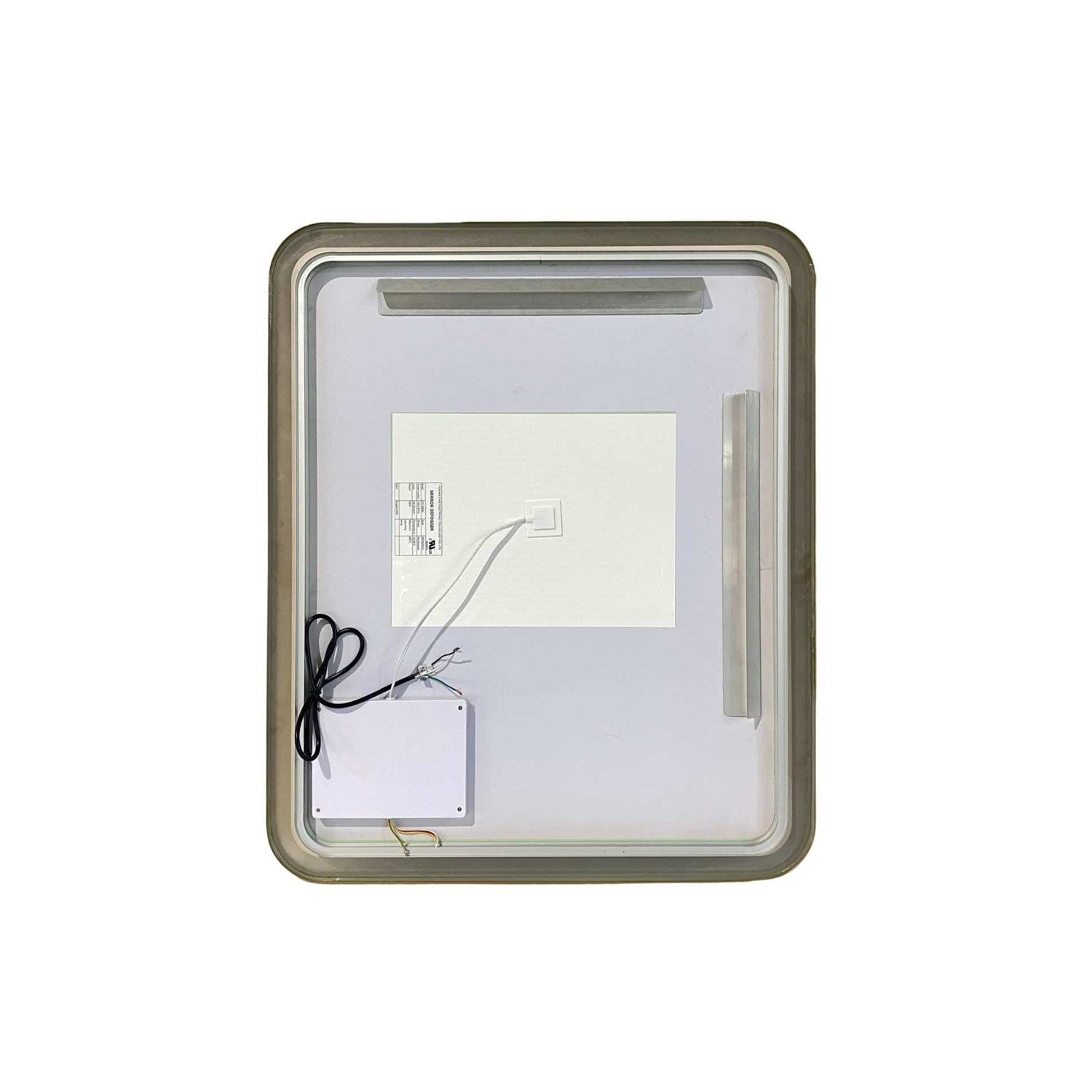 36 Inch Rectangle Led Front And Backlit Wall Mirror In Satin Gold