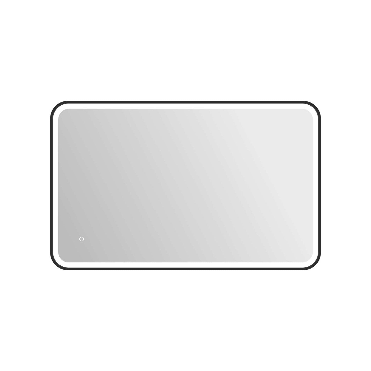 48 Inch Rectangle Led Front And Backlit Wall Mirror In Black by Elegant Kitchen and Bath