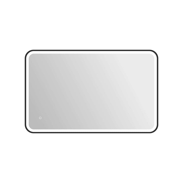 48 Inch Rectangle Led Front And Backlit Wall Mirror In Black by Elegant Kitchen and Bath