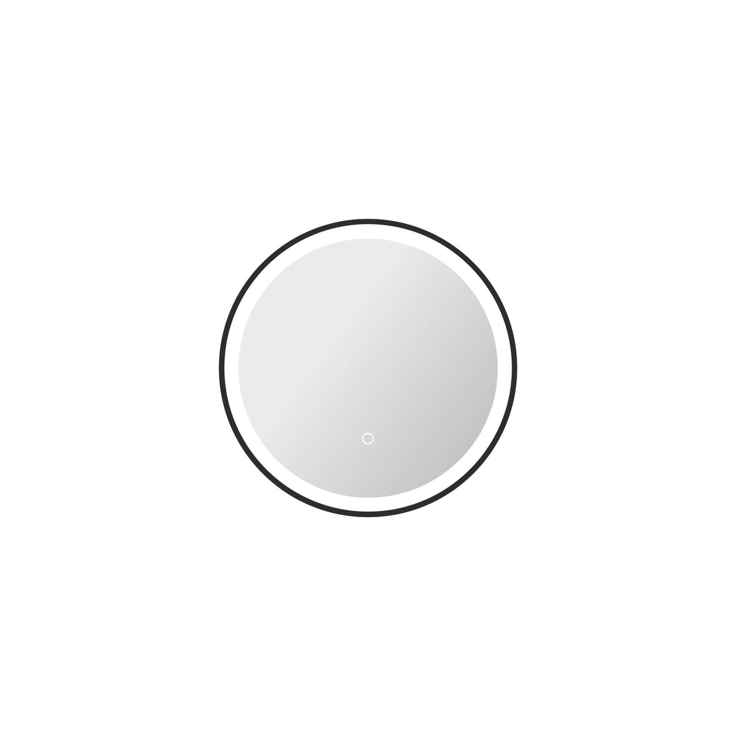 21 Round Led Front And Backlit Wall Mirror In Black by Elegant Kitchen and Bath