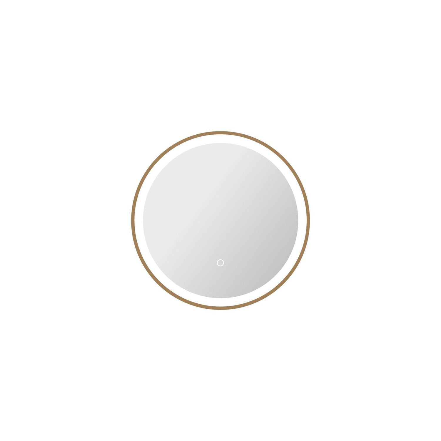 21 Round Led Front And Backlit Wall Mirror In Satin Gold by Elegant Kitchen and Bath