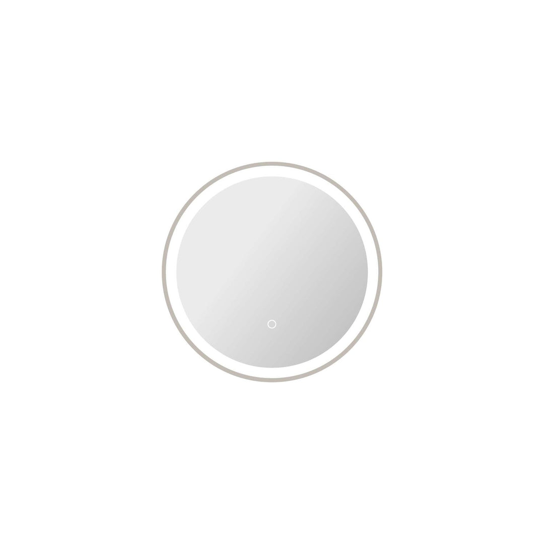21 Round Led Front And Backlit Wall Mirror In Silver by Elegant Kitchen and Bath