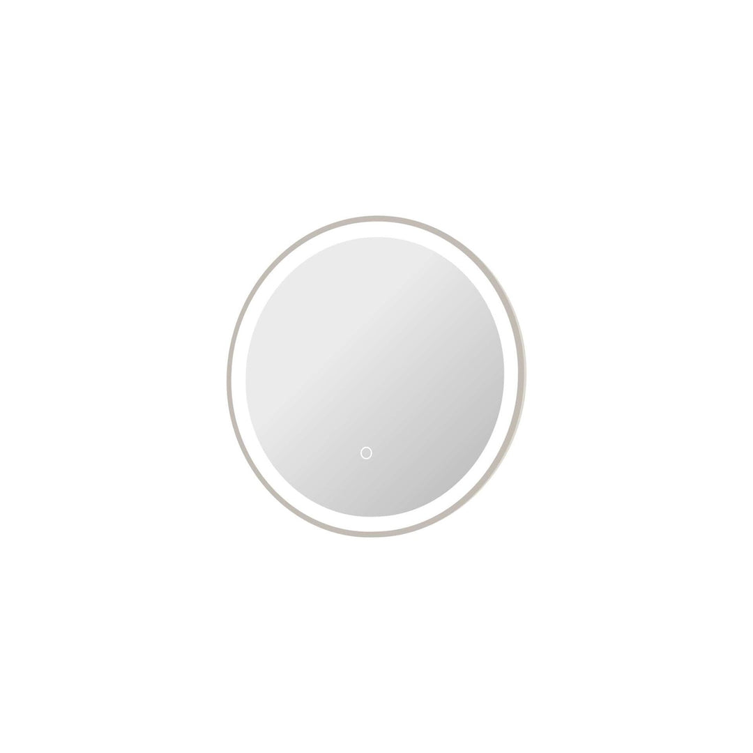 21 Round Led Front And Backlit Wall Mirror In Silver