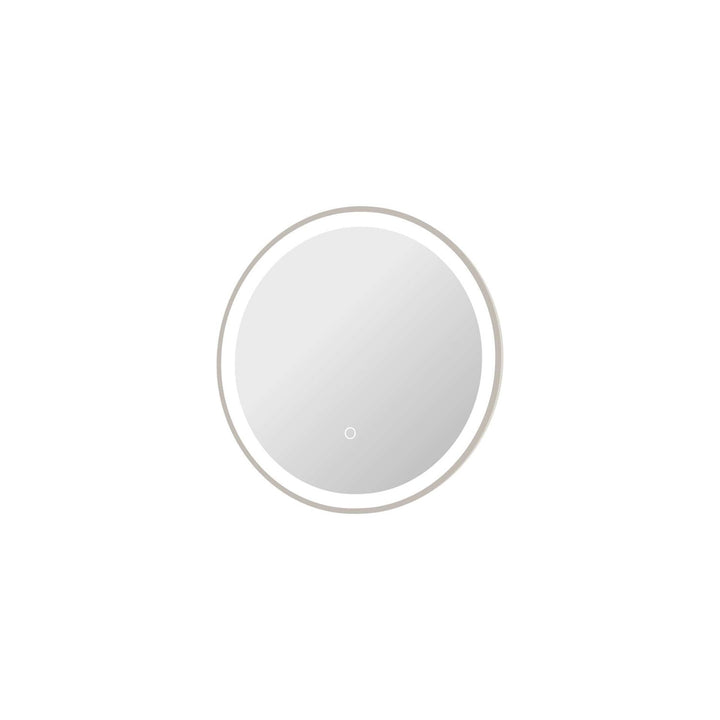 21 Round Led Front And Backlit Wall Mirror In Silver