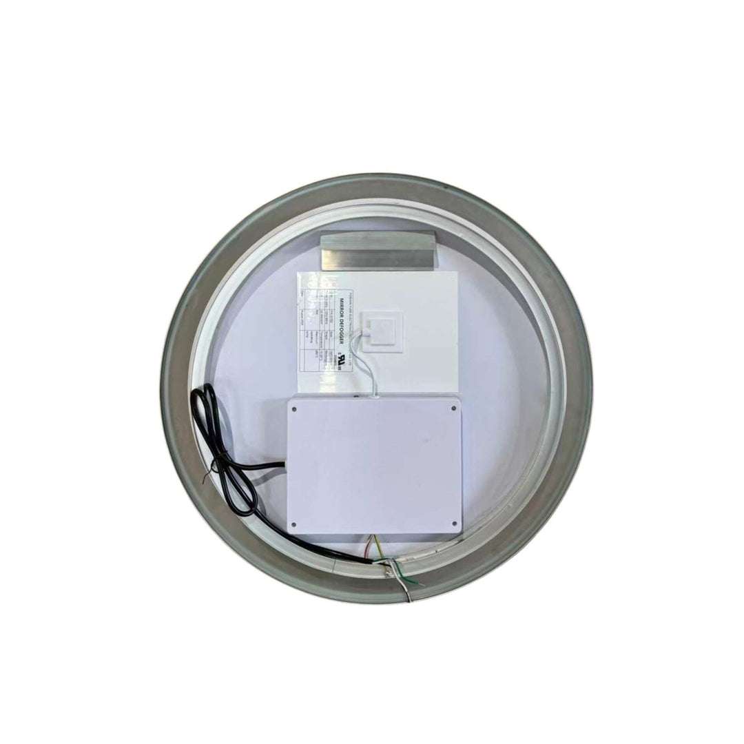 21 Round Led Front And Backlit Wall Mirror In Silver