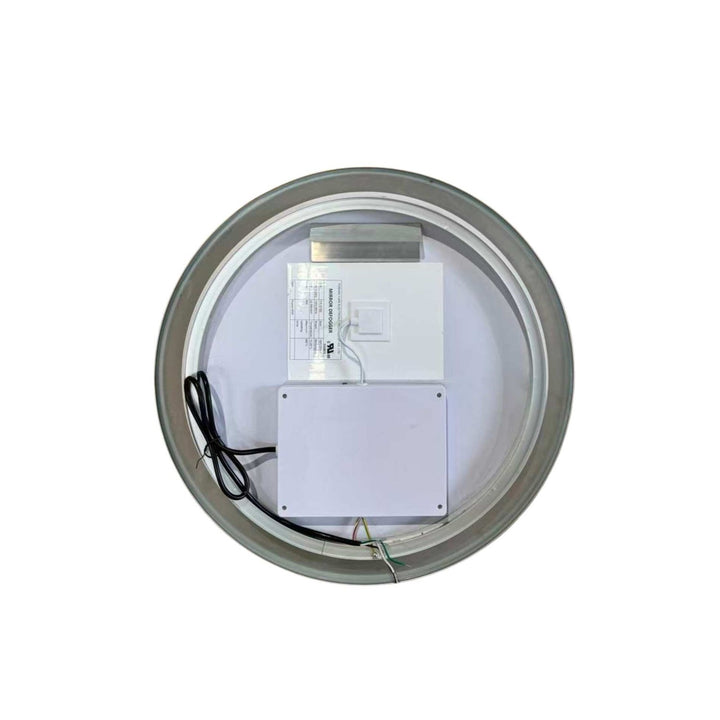 21 Round Led Front And Backlit Wall Mirror In Silver