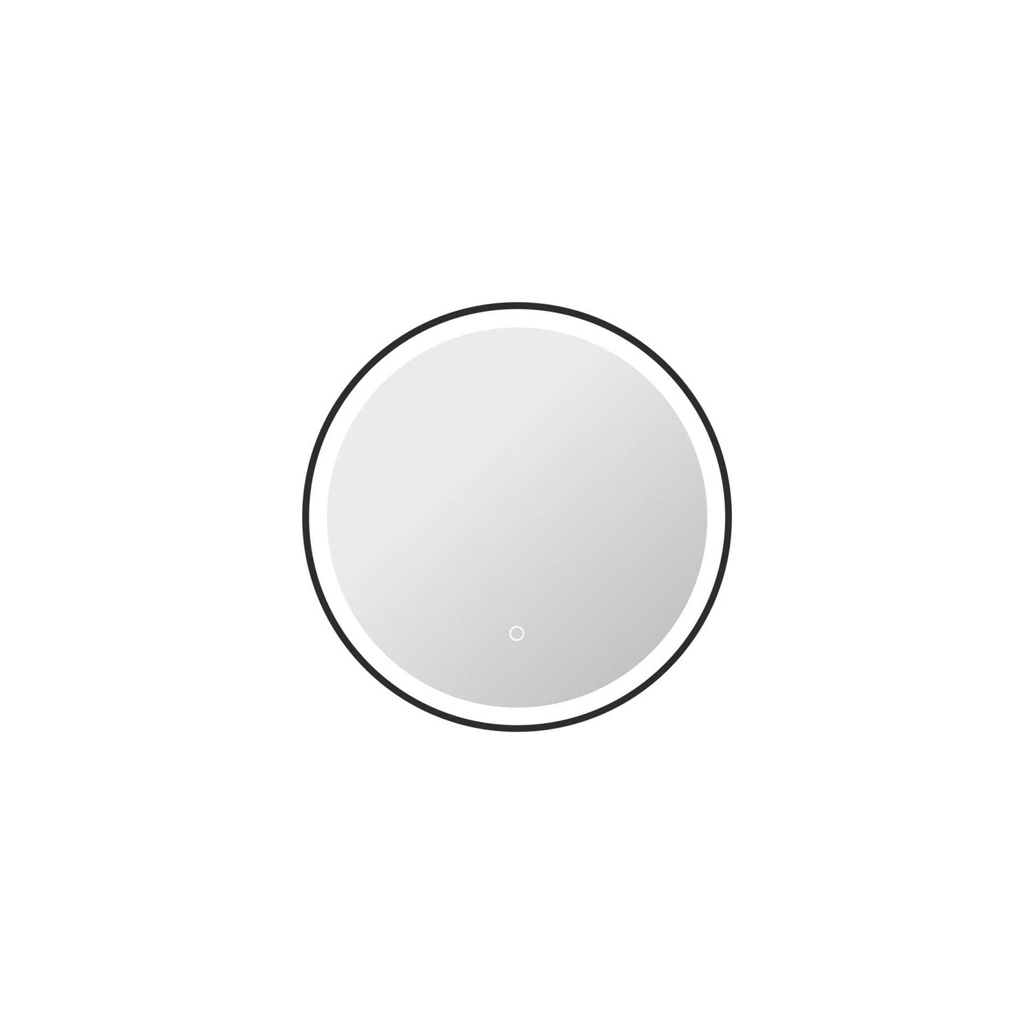 24 Round Led Front And Backlit Wall Mirror In Black by Elegant Kitchen and Bath