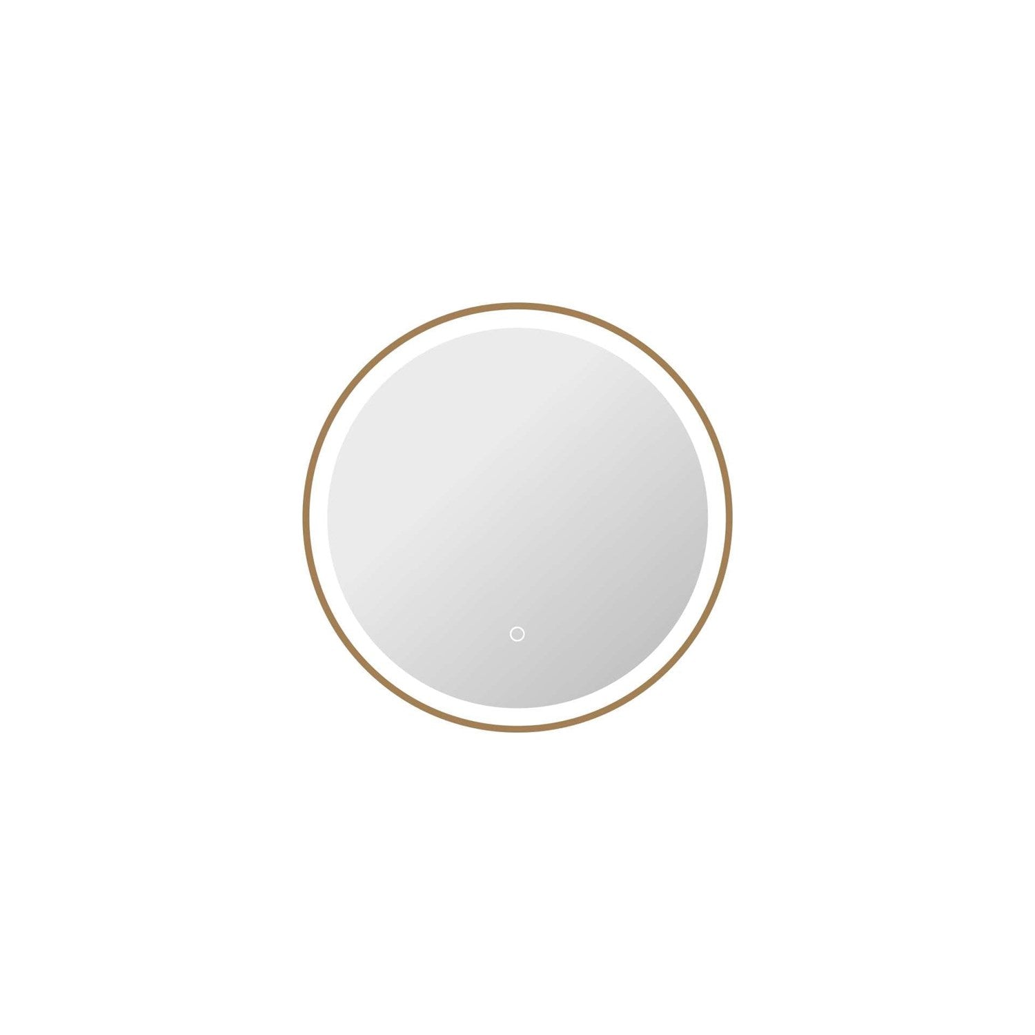24 Round Led Front And Backlit Wall Mirror In Satin Gold by Elegant Kitchen and Bath