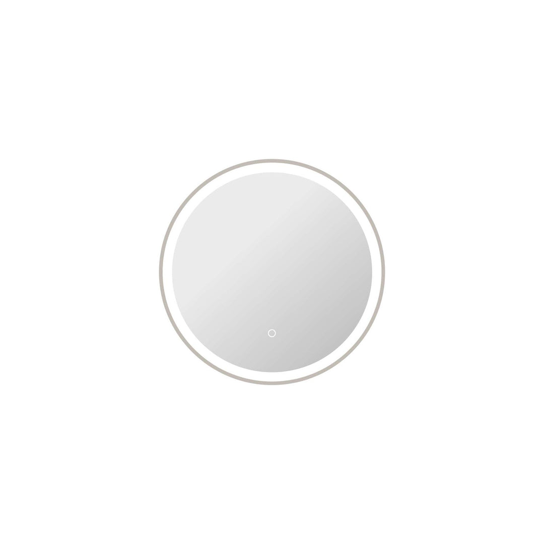 24 Round Led Front And Backlit Wall Mirror In Silver by Elegant Kitchen and Bath