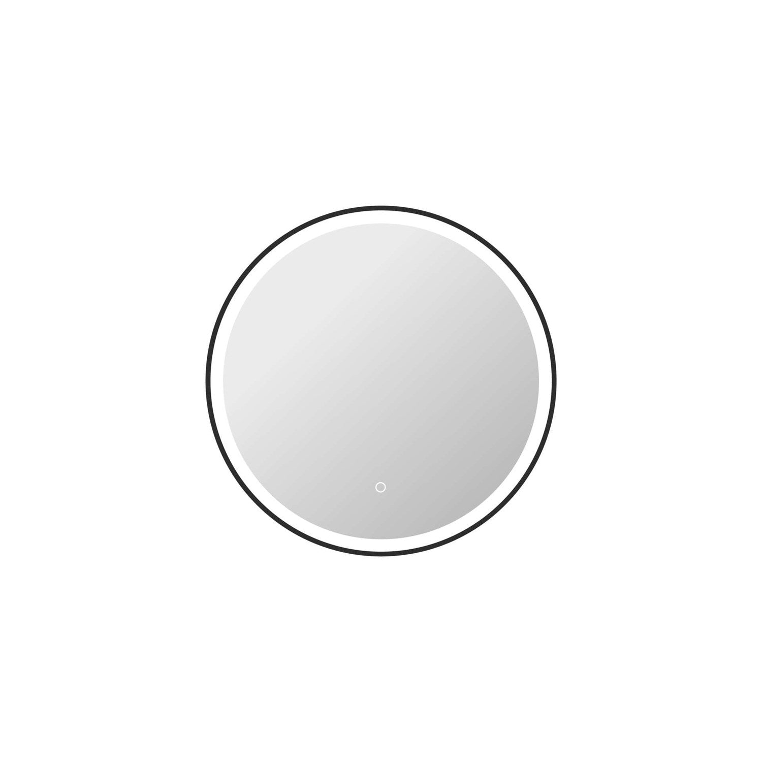 28 Round Led Front And Backlit Wall Mirror In Black by Elegant Kitchen and Bath
