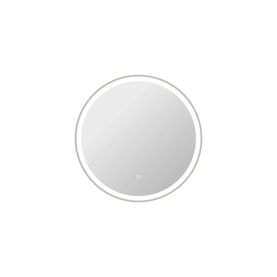 28 Round Led Front And Backlit Wall Mirror In Silver by Elegant Kitchen and Bath