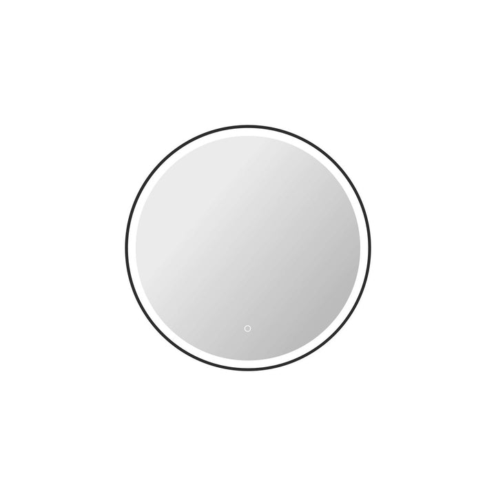 32 Round Led Front And Backlit Wall Mirror In Black by Elegant Kitchen and Bath