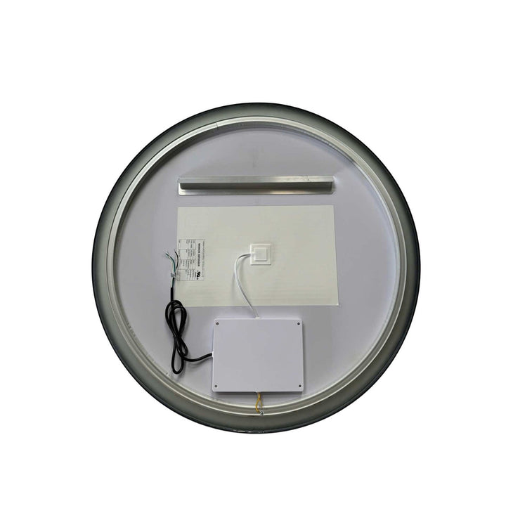 32 Round Led Front And Backlit Wall Mirror In Black