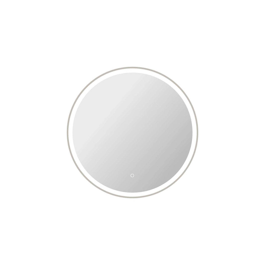 32 Round Led Front And Backlit Wall Mirror In Silver by Elegant Kitchen and Bath
