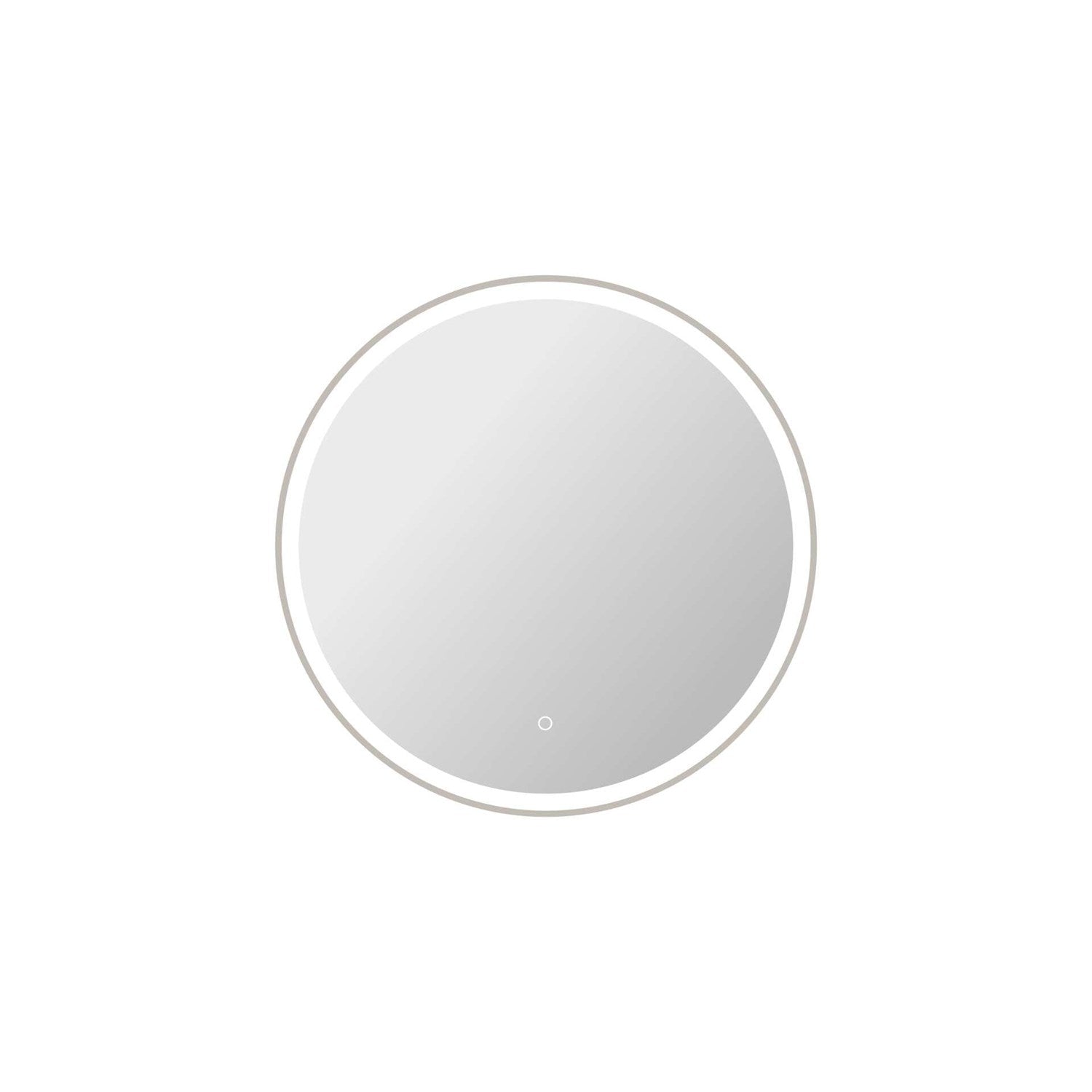 32 Round Led Front And Backlit Wall Mirror In Silver by Elegant Kitchen and Bath