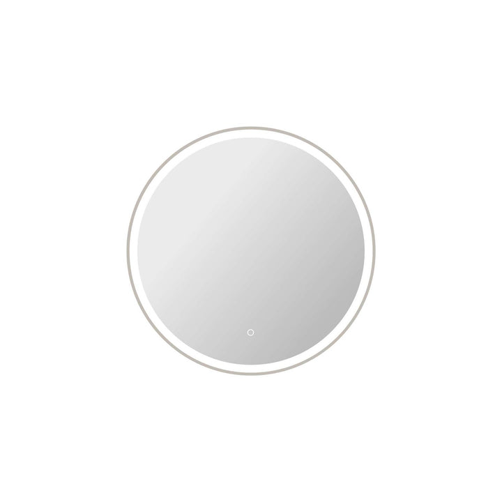 32 Round Led Front And Backlit Wall Mirror In Silver by Elegant Kitchen and Bath