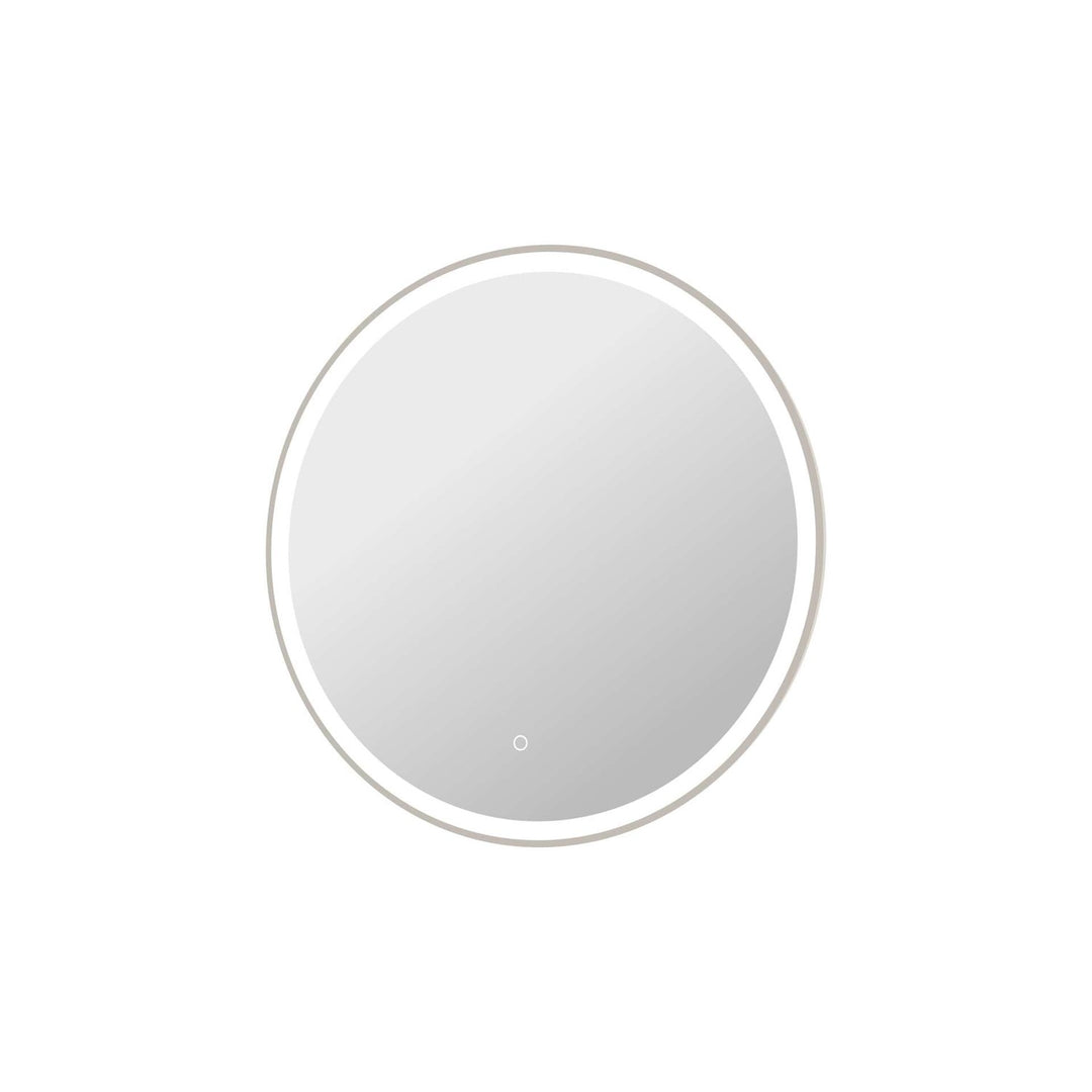 32 Round Led Front And Backlit Wall Mirror In Silver