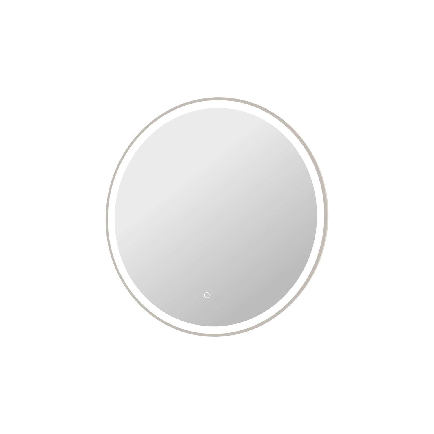 32 Round Led Front And Backlit Wall Mirror In Silver
