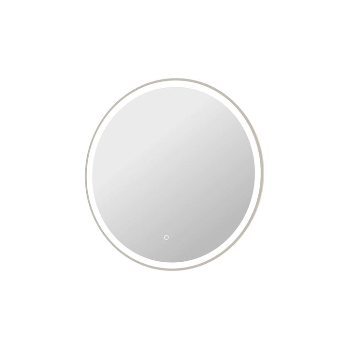 32 Round Led Front And Backlit Wall Mirror In Silver