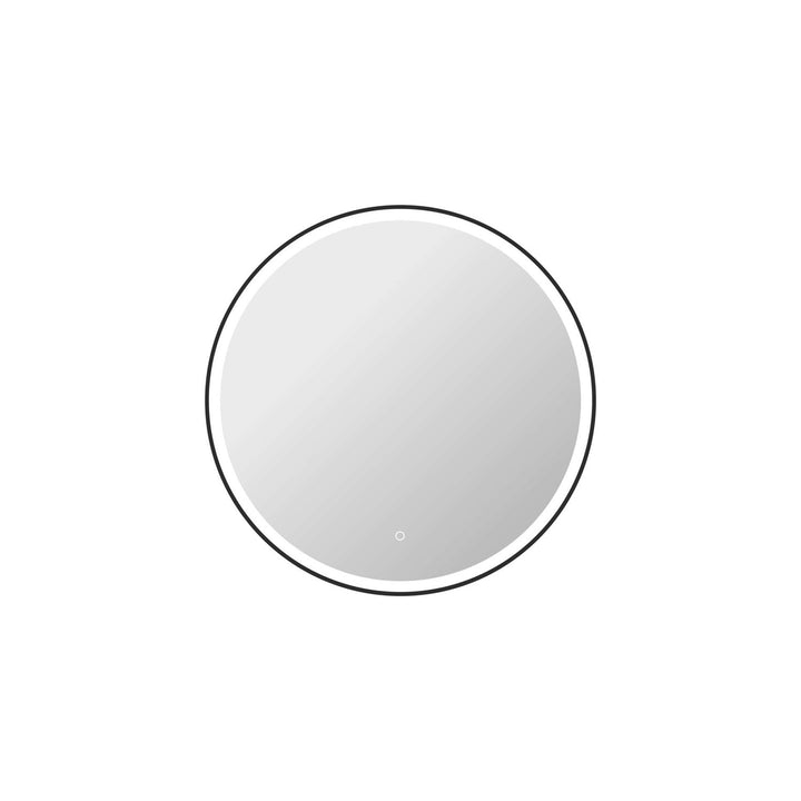 36 Round Led Front And Backlit Wall Mirror In Black by Elegant Kitchen and Bath