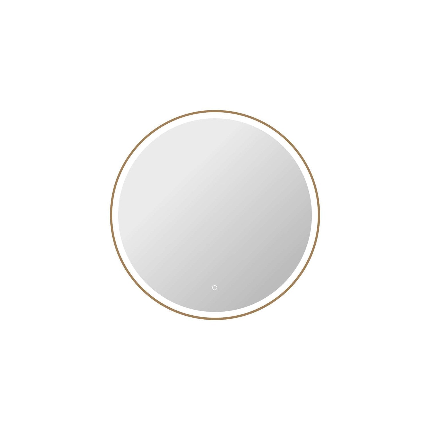 36 Round Led Front And Backlit Wall Mirror In Satin Gold by Elegant Kitchen and Bath