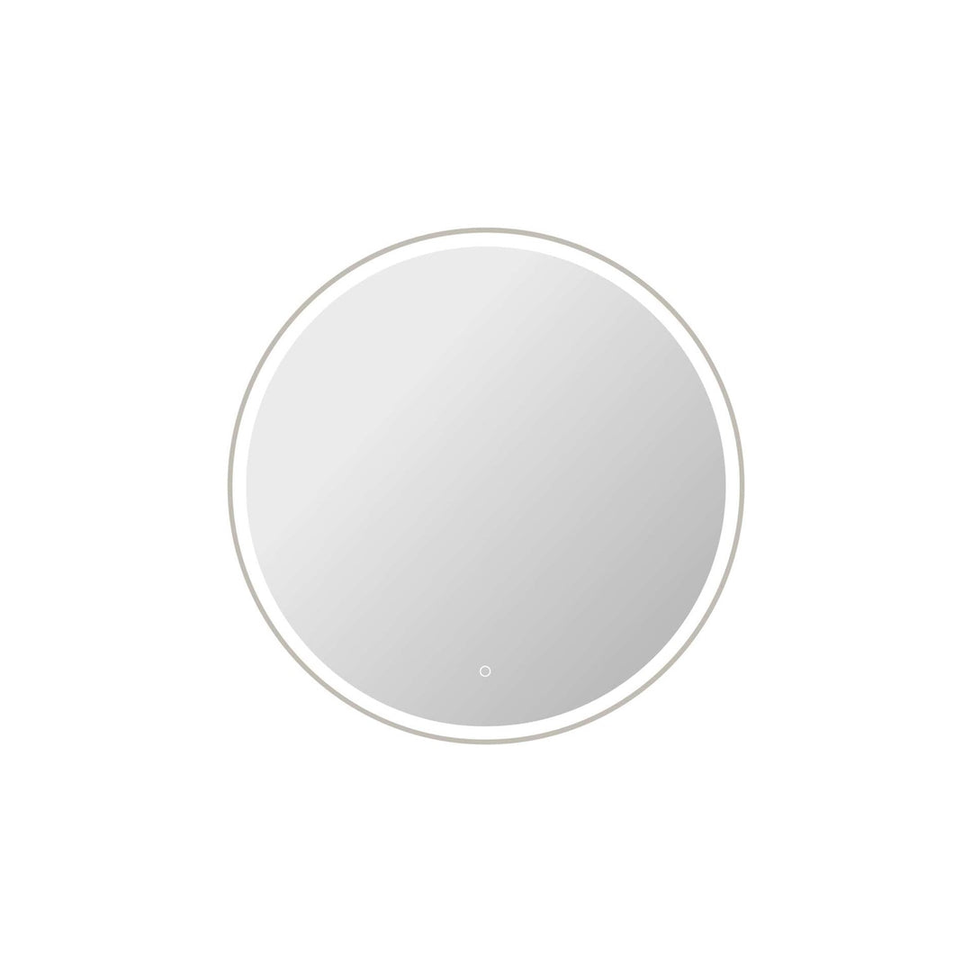 39 Round Led Front And Backlit Wall Mirror In Silver by Elegant Kitchen and Bath