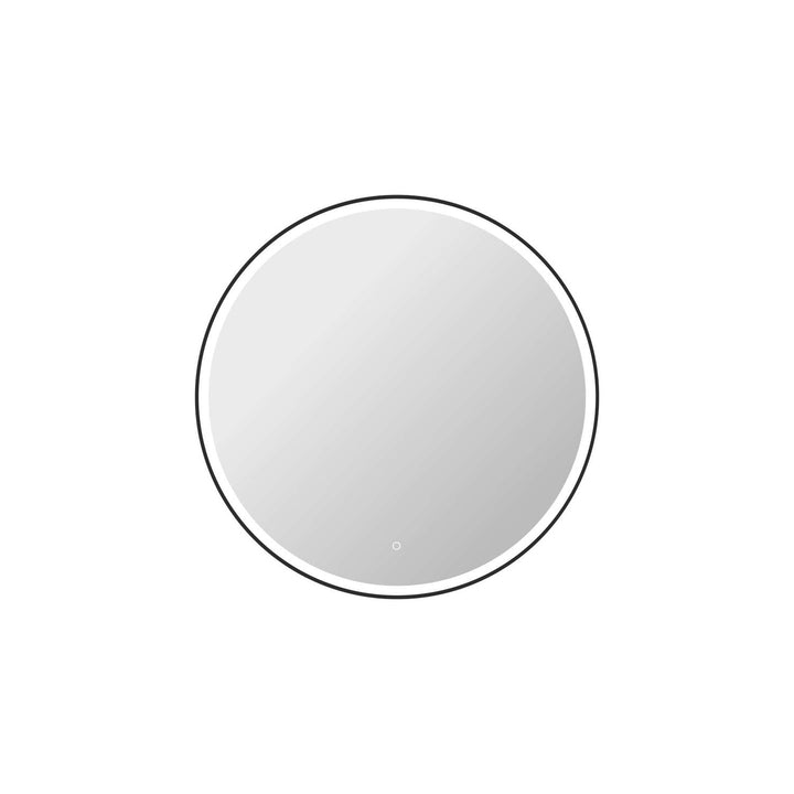 42 Round Led Front And Backlit Wall Mirror In Black by Elegant Kitchen and Bath