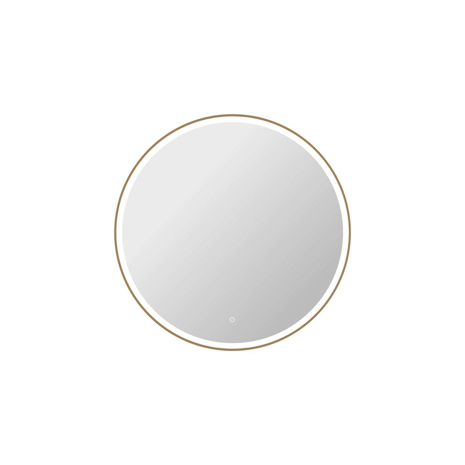 42 Round Led Front And Backlit Wall Mirror In Satin Gold by Elegant Kitchen and Bath