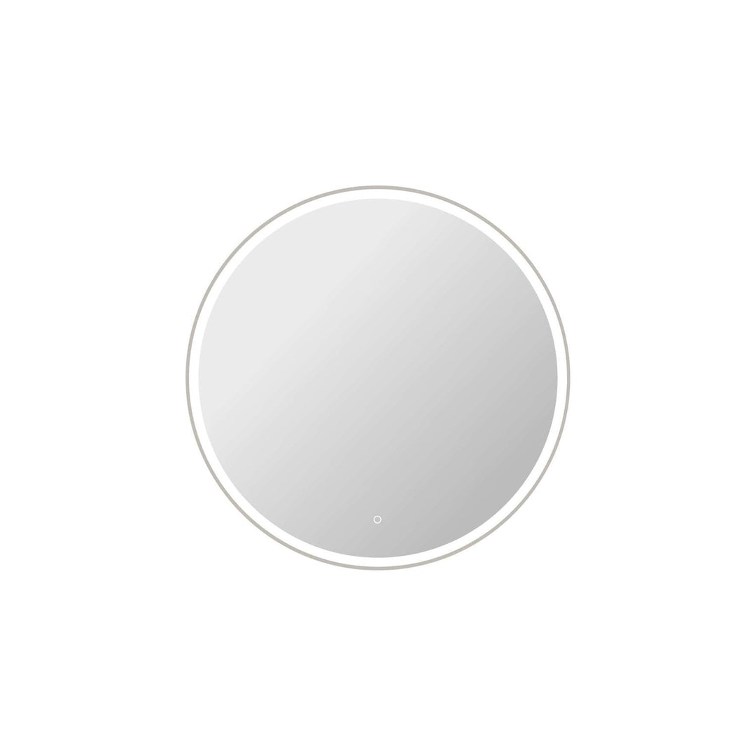 42 Round Led Front And Backlit Wall Mirror In Silver by Elegant Kitchen and Bath