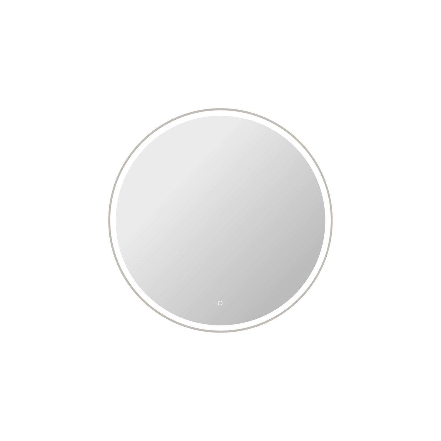 42 Round Led Front And Backlit Wall Mirror In Silver by Elegant Kitchen and Bath